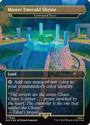 Master Emerald Shrine - Command Tower (7030) (Rainbow Foil) (SLD-7030) [Secret Lair] Drop Series Foil MTG Single Wizards of the Coast