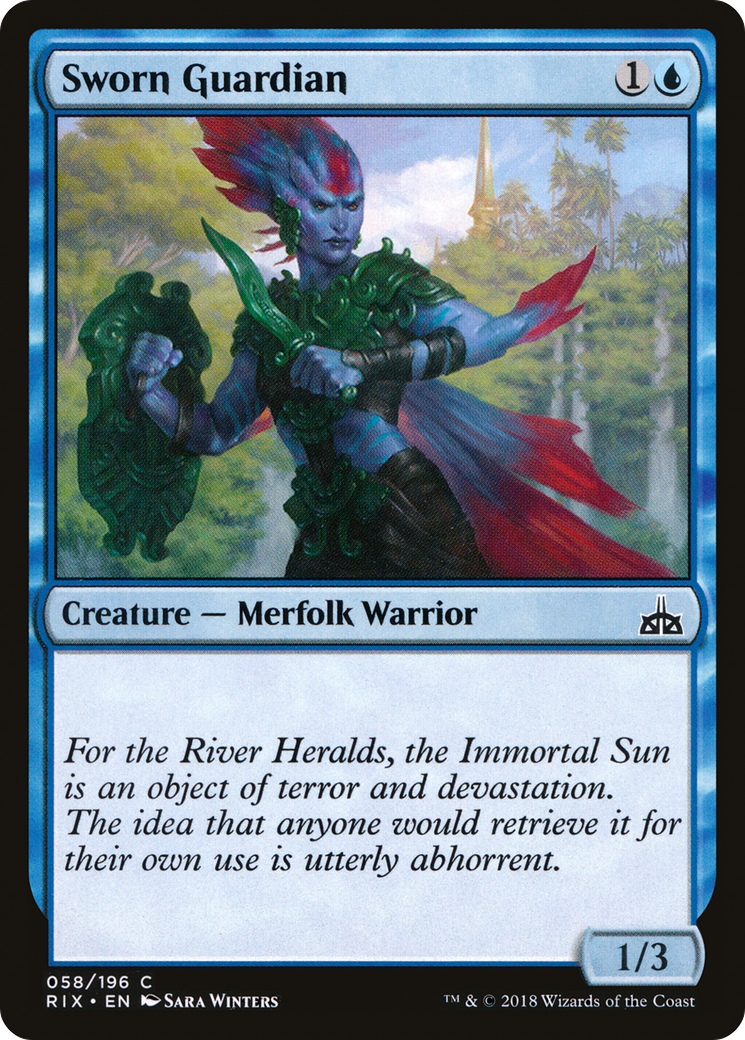 Sworn Guardian (RIX-058) [Rivals of Ixalan] Foil MTG Single Wizards of the Coast