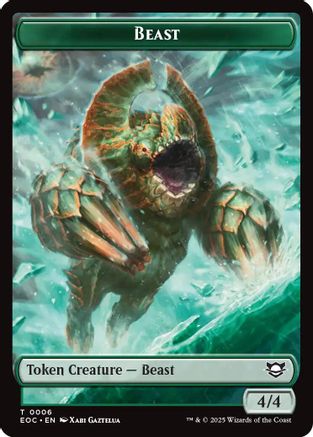 Beast (0006) // Lander (0008) Double-Sided Token (EOC-6 // 8) [Commander: Edge of Eternities] MTG Single Wizards of the Coast