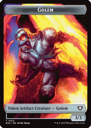 Golem (0012) // Golem (0014) Double-Sided Token (EOC-12 // 14) [Commander: Edge of Eternities] MTG Single Wizards of the Coast