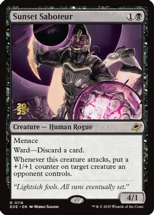 Sunset Saboteur (PRE-116) [Prerelease Cards] Foil MTG Single Wizards of the Coast