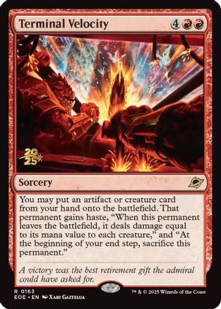 Terminal Velocity (PRE-163) [Prerelease Cards] Foil MTG Single Wizards of the Coast