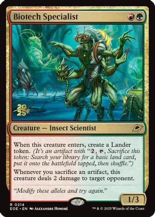 Biotech Specialist (PRE-214) [Prerelease Cards] Foil MTG Single Wizards of the Coast