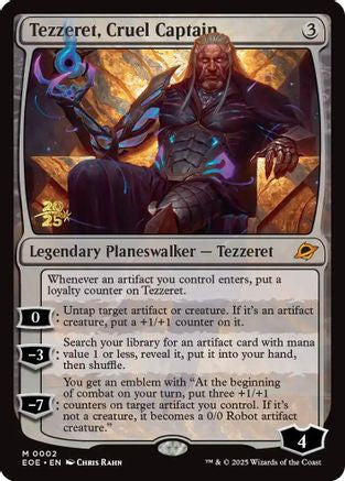 Tezzeret, Cruel Captain (PRE-002) [Prerelease Cards] Foil MTG Single Wizards of the Coast