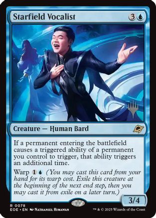Starfield Vocalist (PPEOE-078) [Promo Pack: Edge of Eternities] Foil MTG Single Wizards of the Coast