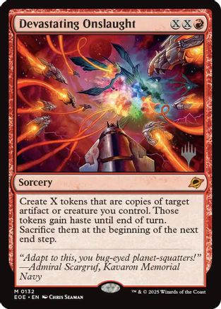 Devastating Onslaught (PPEOE-132) [Promo Pack: Edge of Eternities] Foil MTG Single Wizards of the Coast