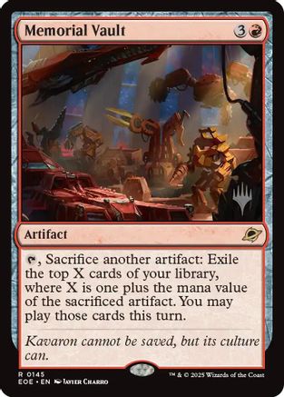 Memorial Vault (PPEOE-145) [Promo Pack: Edge of Eternities] MTG Single Wizards of the Coast