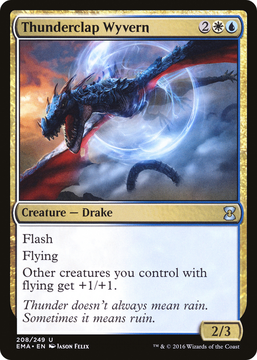 Thunderclap Wyvern (EMA-208) [Eternal Masters] Foil MTG Single Wizards of the Coast