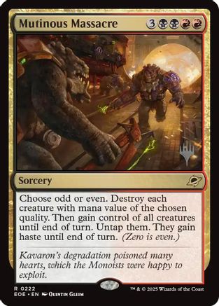 Mutinous Massacre (PPEOE-222) [Promo Pack: Edge of Eternities] MTG Single Wizards of the Coast