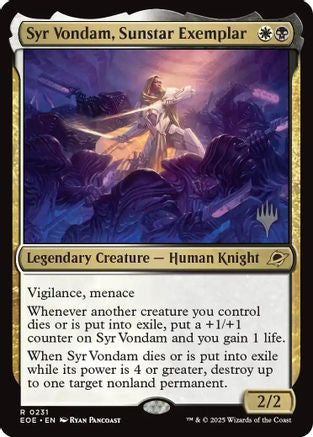 Syr Vondam, Sunstar Exemplar (PPEOE-231) [Promo Pack: Edge of Eternities] MTG Single Wizards of the Coast