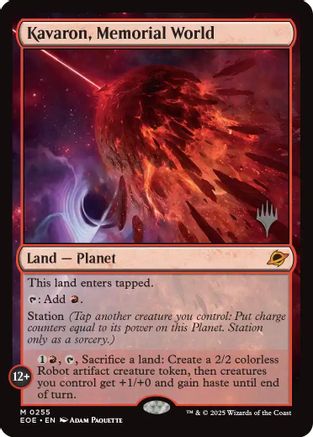 Kavaron, Memorial World (PPEOE-255) [Promo Pack: Edge of Eternities] MTG Single Wizards of the Coast