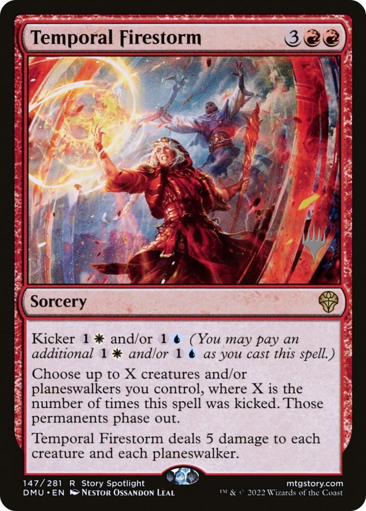 Temporal Firestorm (PPDMU-147) [Dominaria United Promos] Foil MTG Single Wizards of the Coast