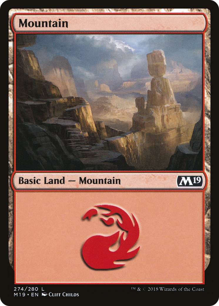 Mountain (M19-274) [Core Set 2019] MTG Single Wizards of the Coast