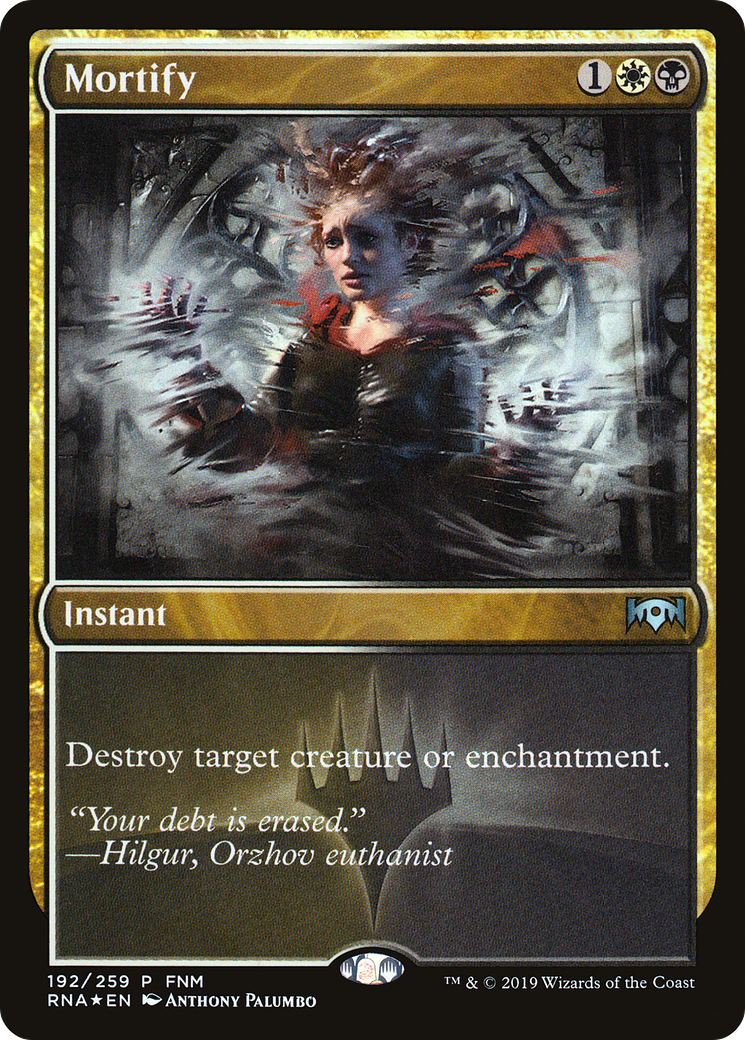 Mortify (FNM-192) [Ravnica Allegiance Promos] Foil MTG Single Wizards of the Coast
