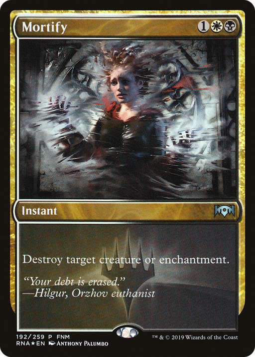 Mortify (FNM-192) [Ravnica Allegiance Promos] Foil MTG Single Wizards of the Coast
