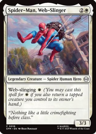 Spider-Man, Web-Slinger (SPM-016) [Marvel's Spider-Man] Foil MTG Single Wizards of the Coast