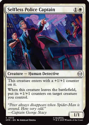 Selfless Police Captain (SPM-012) [Marvel's Spider-Man] Foil MTG Single Wizards of the Coast