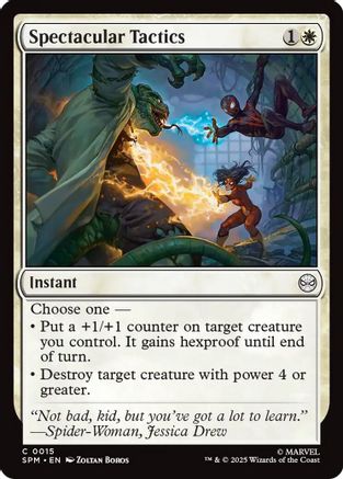 Spectacular Tactics (SPM-015) [Marvel's Spider-Man] Foil MTG Single Wizards of the Coast