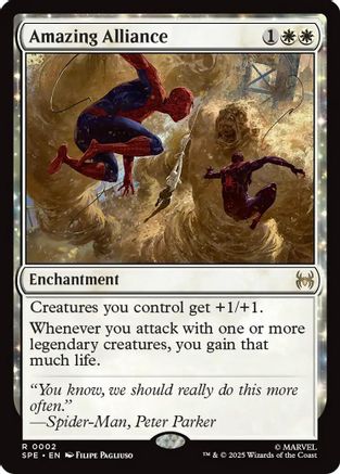 Amazing Alliance (SPE-002) [Marvel's Spider-Man: Eternal-Legal] Foil MTG Single Wizards of the Coast