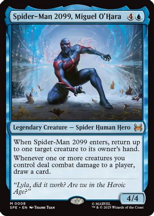 Spider-Man 2099, Miguel O'Hara (SPE, MAR-008) [Marvel's Spider-Man: Eternal-Legal] MTG Single Wizards of the Coast