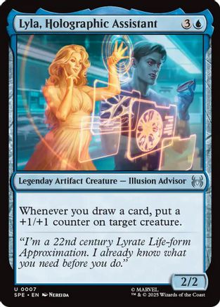 Lyla, Holographic Assistant (SPE, MAR-007) [Marvel's Spider-Man: Eternal-Legal] MTG Single Wizards of the Coast