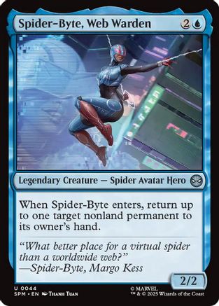 Spider-Byte, Web Warden (SPM-044) [Marvel's Spider-Man] Foil MTG Single Wizards of the Coast