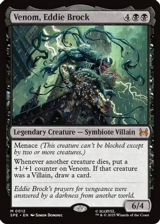 Venom, Eddie Brock (SPE, MAR-012) [Marvel's Spider-Man: Eternal-Legal] Foil MTG Single Wizards of the Coast