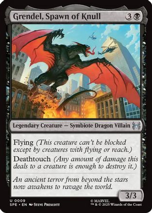 Grendel, Spawn of Knull (SPE, MAR-009) [Marvel's Spider-Man: Eternal-Legal] Foil MTG Single Wizards of the Coast