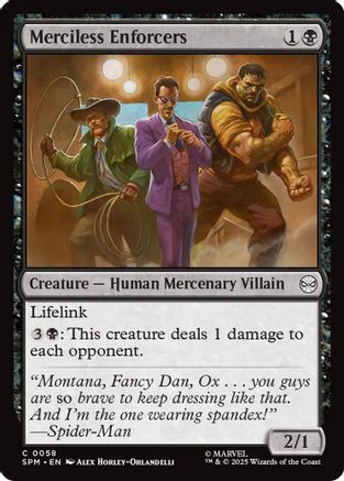 Merciless Enforcers (SPM-058) [Marvel's Spider-Man] Foil MTG Single Wizards of the Coast