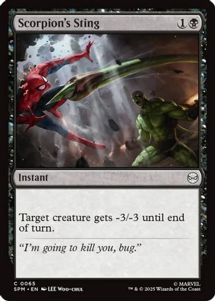 Scorpion's Sting (SPM-065) [Marvel's Spider-Man] Foil MTG Single Wizards of the Coast