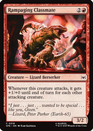 Rampaging Classmate (SPE, MAR-016) [Marvel's Spider-Man: Eternal-Legal] Foil MTG Single Wizards of the Coast