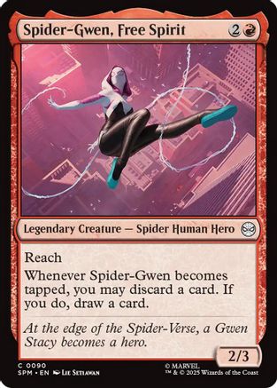 Spider-Gwen, Free Spirit (SPM-090) [Marvel's Spider-Man] MTG Single Wizards of the Coast
