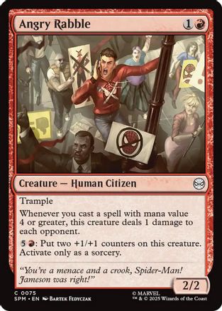 Angry Rabble (SPM-075) [Marvel's Spider-Man] MTG Single Wizards of the Coast