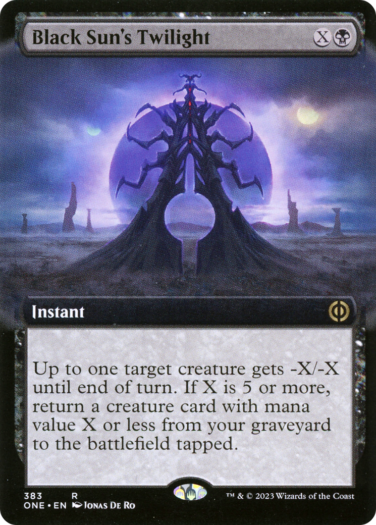 Black Sun's Twilight (ONE-383) [Phyrexia: All Will Be One] (Extended Art) MTG Single Wizards of the Coast