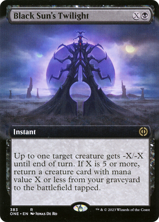 Black Sun's Twilight (ONE-383) [Phyrexia: All Will Be One] (Extended Art) MTG Single Wizards of the Coast