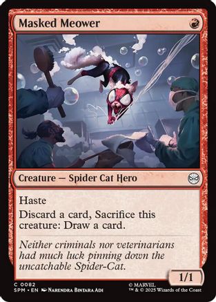 Masked Meower (SPM-082) [Marvel's Spider-Man] Foil MTG Single Wizards of the Coast