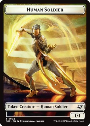 Human Soldier // Lander (0008) Double-Sided Token (EOE-2 // 8) [Edge of Eternities] MTG Single Wizards of the Coast