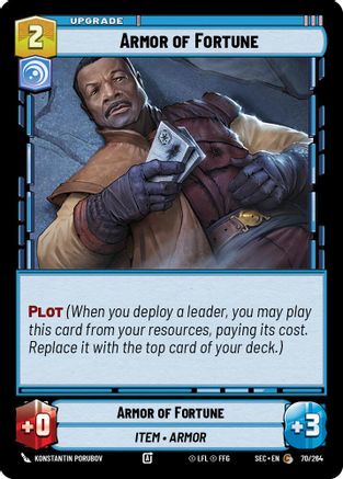Armor of Fortune (70/264) [Secrets of Power] Star Wars: Unlimited Single Disney