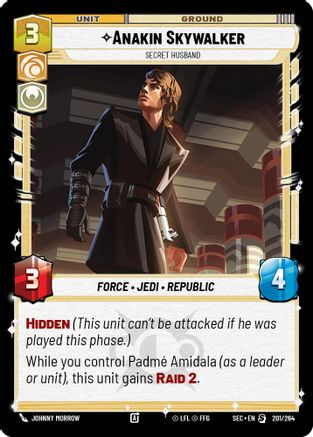 Anakin Skywalker - Secret Husband (201/264) [Secrets of Power] Star Wars: Unlimited Single Disney
