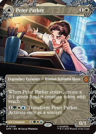 Peter Parker (0208) (Borderless) (SPM-208) [Marvel's Spider-Man] MTG Single Wizards of the Coast