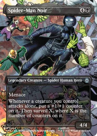 Spider-Man Noir (Borderless) (SPM-204) [Marvel's Spider-Man] Foil MTG Single Wizards of the Coast
