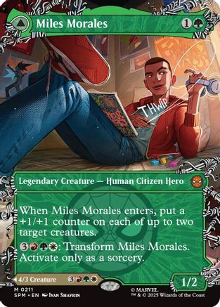 Miles Morales (0211) (Borderless) (SPM-211) [Marvel's Spider-Man] Foil MTG Single Wizards of the Coast
