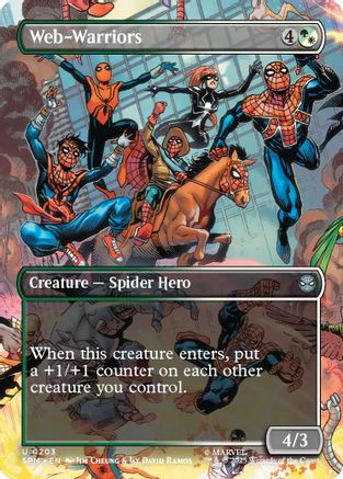 Web-Warriors (Borderless) (SPM-203) [Marvel's Spider-Man] Foil MTG Single Wizards of the Coast