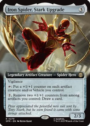 Iron Spider, Stark Upgrade (Extended Art) (SPM-279) [Marvel's Spider-Man] Foil MTG Single Wizards of the Coast