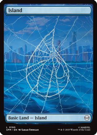 Island (0190) (SPM-190) [Marvel's Spider-Man] Foil MTG Single Wizards of the Coast