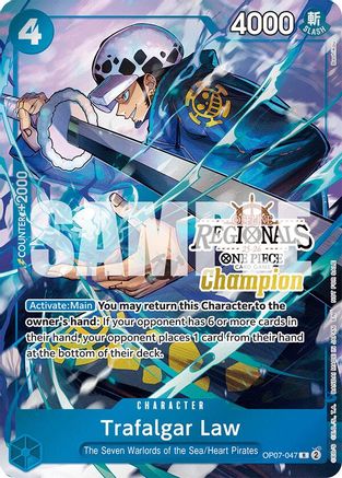 Trafalgar Law (Offline Regional Champion Card Set 2025 Vol.2) (OP07-047) [One Piece Promotion Cards] Foil One Piece Single Bandai