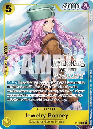 Jewelry Bonney (Offline Regional Finalist Card Set 2025 Vol.2) (P-085) [One Piece Promotion Cards] Foil One Piece Single Bandai