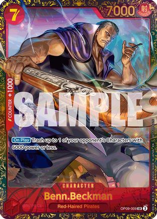 Benn.Beckman (Championship 25-26 Offline Regionals Season 2) (OP09-009) [One Piece Promotion Cards] Foil One Piece Single Bandai