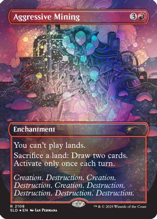 Aggressive Mining (Galaxy Foil) (SLD-2108) [Secret Lair] Drop Series Foil MTG Single Wizards of the Coast