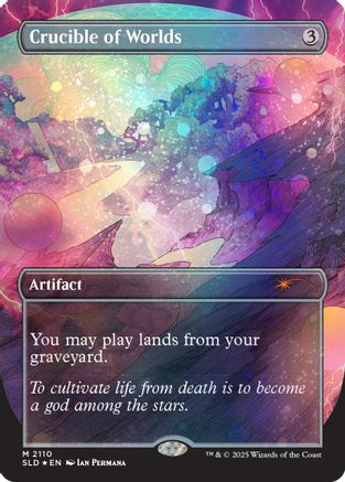 Crucible of Worlds (Galaxy Foil) (SLD-2110) [Secret Lair] Drop Series Foil MTG Single Wizards of the Coast